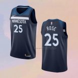 Camiseta Minnesota Timberwolves Derrick Rose NO 25 Icon Azul