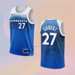 Camiseta Minnesota Timberwolves Rudy Gobert NO 27 Ciudad 2023-24 Azul