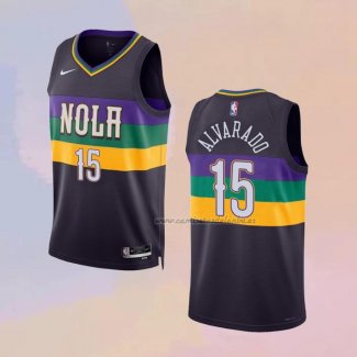 Camiseta New Orleans Pelicans Jose Alvarado NO 15 Ciudad 2022-23 Violeta