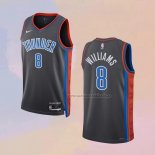 Camiseta Oklahoma City Thunder Jalen Williams NO 8 Ciudad 2022-23 Gris