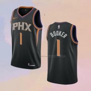 Camiseta Phoenix Suns Devin Booker NO 1 Statement Negro