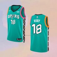 Camiseta San Antonio Spurs Isaiah Roby NO 18 Ciudad 2022-23 Verde