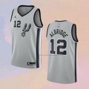 Camiseta San Antonio Spurs LaMarcus Aldridge NO 12 Statement Gris