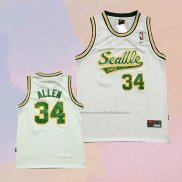 Camiseta Seattle SuperSonics Ray Allen NO 34 Historic Blanco