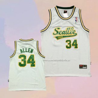 Camiseta Seattle SuperSonics Ray Allen NO 34 Historic Blanco