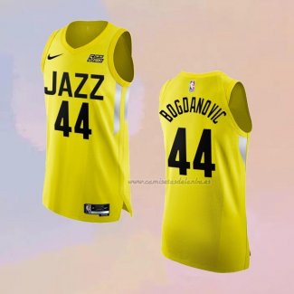 Camiseta Utah Jazz Bojan Bogdanovic NO 44 Icon Autentico 2022-23 Amarillo