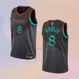 Camiseta Washington Wizards Deni Avdija NO 8 Ciudad 2023-24 Negro