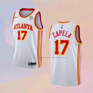 Camiseta Atlanta Hawks Clint Capela NO 17 Association 2020-21 Blanco