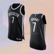 Camiseta Brooklyn Nets Kevin Durant NO 7 Icon Autentico Negro