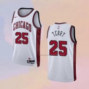 Camiseta Chicago Bulls Dalen Terry NO 25 Ciudad 2022-23 Blanco