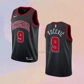 Camiseta Chicago Bulls Nikola Vucevic NO 9 Statement 2020-21 Negro