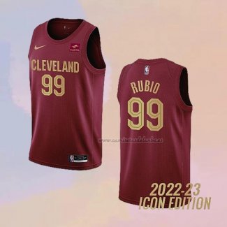 Camiseta Cleveland Cavaliers Ricky Rubio NO 99 Icon 2022-23 Rojo