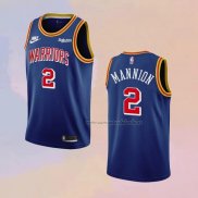 Camiseta Golden State Warriors Nico Mannion NO 2 75th Anniversary Azul