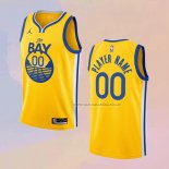 Camiseta Golden State Warriors Personalizada Statement Oro