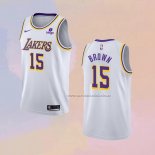 Camiseta Los Angeles Lakers Jabari Brown NO 15 Association 2021-22 Blanco