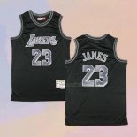 Camiseta Los Angeles Lakers LeBron James NO 23 Retro Negro