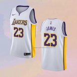 Camiseta Los Angeles Lakers Lebron James NO 23 Association 2018 Blanco