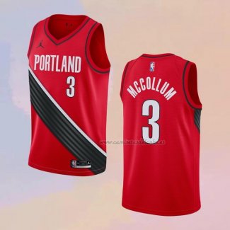 Camiseta Portland Trail Blazers C.J. McCollum NO 3 Statement 2020-21 Rojo