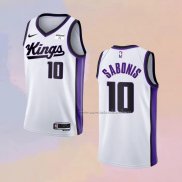 Camiseta Sacramento Kings Domantas Sabonis NO 10 Association 2023-24 Blanco