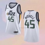 Camiseta Utah Jazz Donovan Mitchell NO 45 Association Blanco