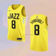 Camiseta Utah Jazz Jarred Vanderbilt NO 8 Icon 2022-23 Amarillo