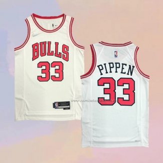 Camiseta Chicago Bulls Scottie Pippen NO 33 Association 2021 Blanco