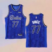 Camiseta Dallas Mavericks Luka Doncic NO 77 Fashion Royalty Azul