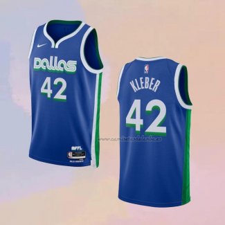 Camiseta Dallas Mavericks Maxi Kleber NO 42 Ciudad 2022-23 Azul