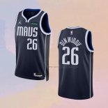 Camiseta Dallas Mavericks Spencer Dinwiddie NO 26 Statement 2022-23 Azul