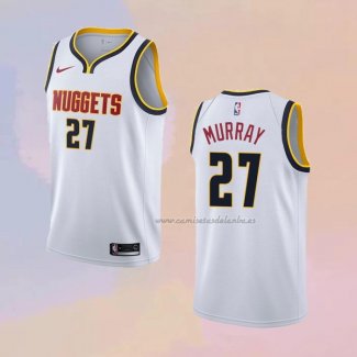 Camiseta Denver Nuggets Jamal Murray NO 27 Association Blanco