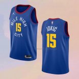 Camiseta Denver Nuggets Nikola Jokic NO 15 Statement 2020-21 Azul