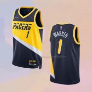 Camiseta Indiana Pacers T.J. Warren NO 1 Ciudad 2021-22 Azul