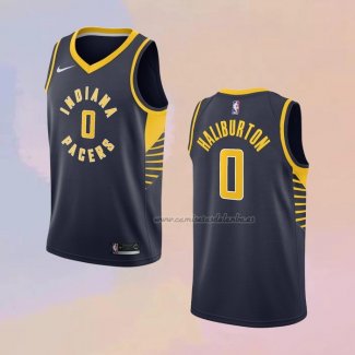 Camiseta Indiana Pacers Tyrese Haliburton NO 0 Icon 2022-23 Azul