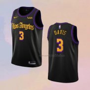 Camiseta Los Angeles Lakers Anthony Davis NO 3 Ciudad 2019-20 Negro