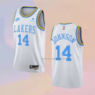 Camiseta Los Angeles Lakers Stanley Johnson NO 14 Classic 2022-23 Blanco