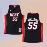 Camiseta Miami Heat Jason Williams NO 55 Hardwood Classics Throwback Negro