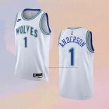 Camiseta Minnesota Timberwolves Kyle Anderson NO 1 Classic 2023-24 Blanco