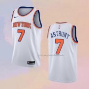 Camiseta New York Knicks Carmelo Anthony NO 7 Association Blanco