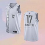 Camiseta Oklahoma City Thunder Aleksej Pokusevski NO 17 Ciudad 2021-22 Blanco