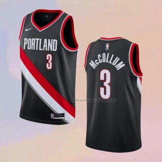 Camiseta Portland Trail Blazers C.J. McCollum NO 3 Icon 2020-21 Negro