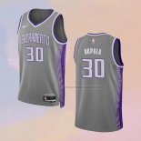 Camiseta Sacramento Kings KZ Okpala NO 30 Ciudad 2022-23 Gris