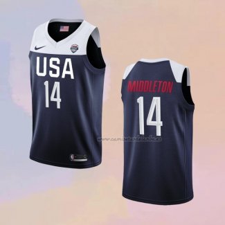 Camiseta USA Khris Middleton 2019 FIBA Basketball World Cup Azul