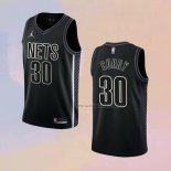 Camiseta Brooklyn Nets Seth Curry NO 30 Statement 2022-23 Negro