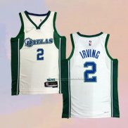 Camiseta Dallas Mavericks Kyrie Irving NO 2 Ciudad Blanco