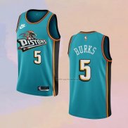 Camiseta Detroit Pistons Alec Burks NO 5 Classic 2022-23 Verde