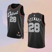 Camiseta Detroit Pistons Isaiah Stewart NO 28 Ciudad 2023-24 Negro