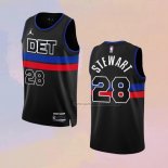 Camiseta Detroit Pistons Isaiah Stewart NO 28 Statement 2022-23 Negro