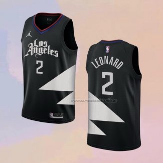 Camiseta Los Angeles Clippers Kawhi Leonard NO 2 Statement 2022-23 Negro