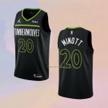 Camiseta Minnesota Timberwolves Josh Minott NO 20 Statement 2022-23 Negro