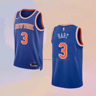 Camiseta New York Knicks Josh Hart NO 3 Icon Azul